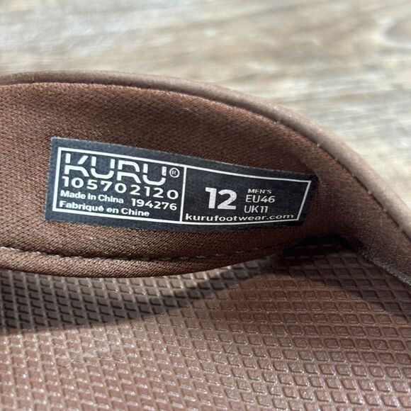 Kuru Kala 2.0 Sandals Men\'s 12 Cocoa Brown Leather Thong Flip Flop Shoes Beach